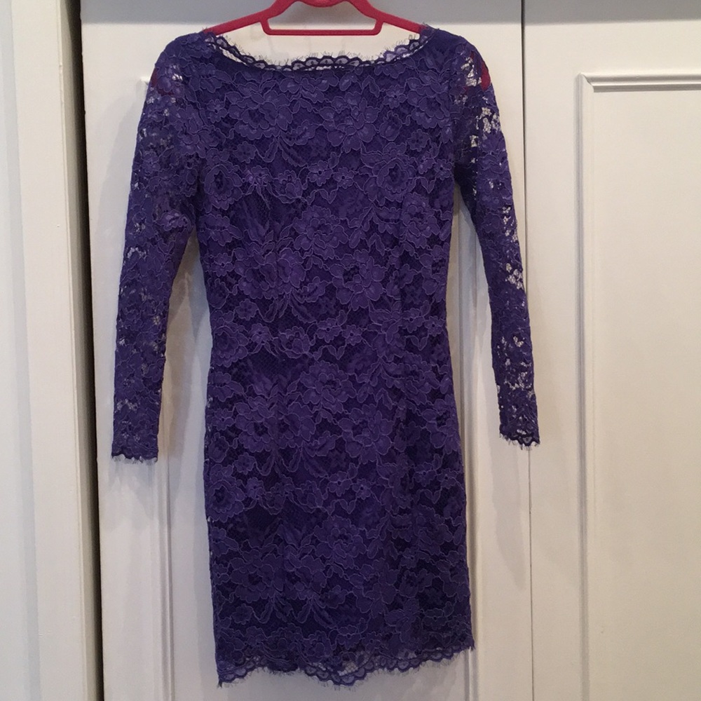 NWT Gilt Wyatt Purple Lace Cocktail Dress XS